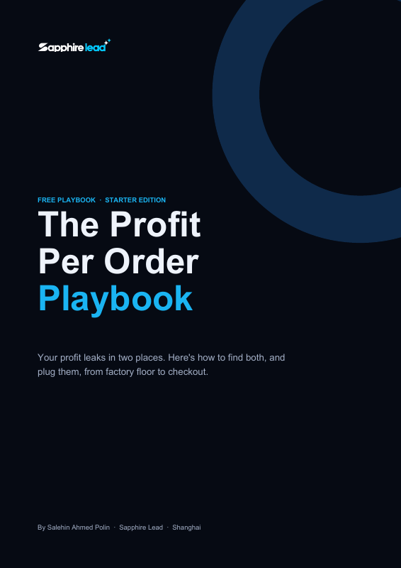 The Profit Per Order Playbook cover